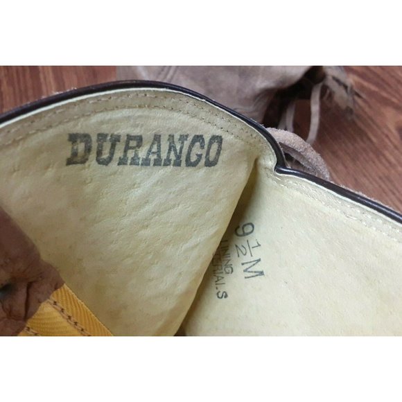 Durango Boot Beige Fringe RD5200 Western 9.5 M - Picture 8 of 9